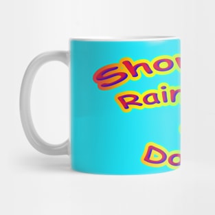 Show Me Rainbows & Doves Neon Retro Mug